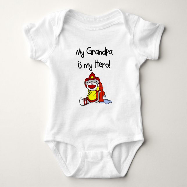 Body Grand-père est mon héros Pompier Bodysuit (Devant)