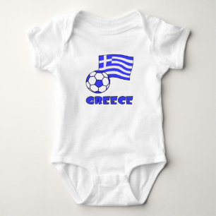 Body Grèce avec drapeau grec et ballon de football