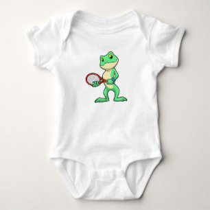 Body Grenouille au tennis avec raquette de tennis