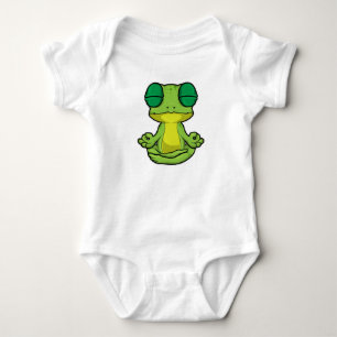 Body Grenouille au yoga en jambe croisée
