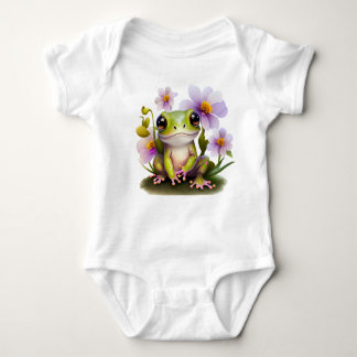 Body Grenouille mignonne en fleurs