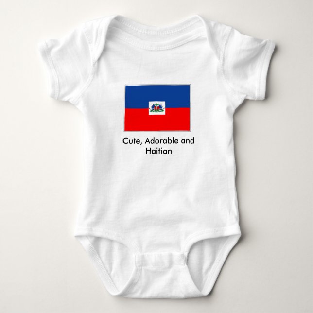 Body Haïti-drapeau, mignon, adorable et haïtien (Devant)