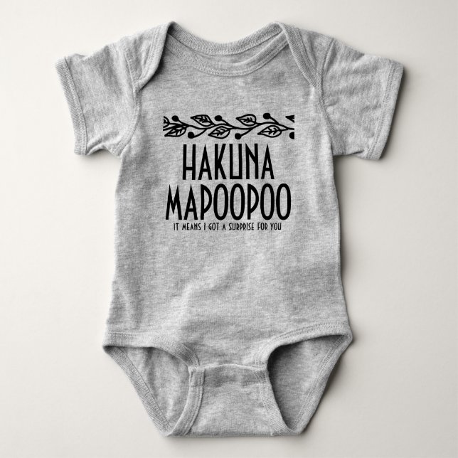 Body Hakuna Mapoopoo Baby Onsie (Devant)