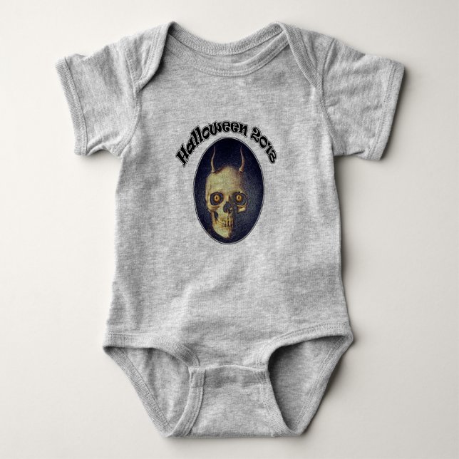 Body Halloween 2018 Crâne Bébé Bodysuit (Devant)