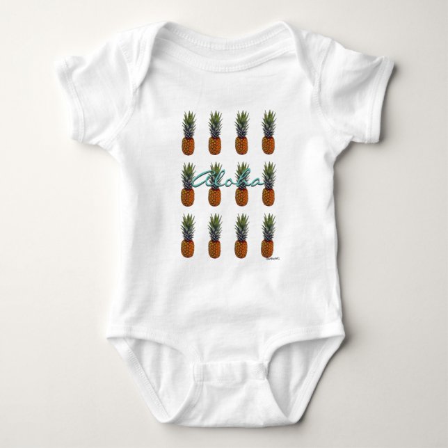 Body HAMbyWG - T-shirt Hawaiin Pineapple Aloha pour béb (Devant)
