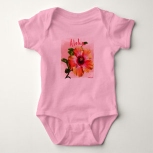 Body HAMbyWG - T-shirt Hawaiin rose bébé Hibiscus
