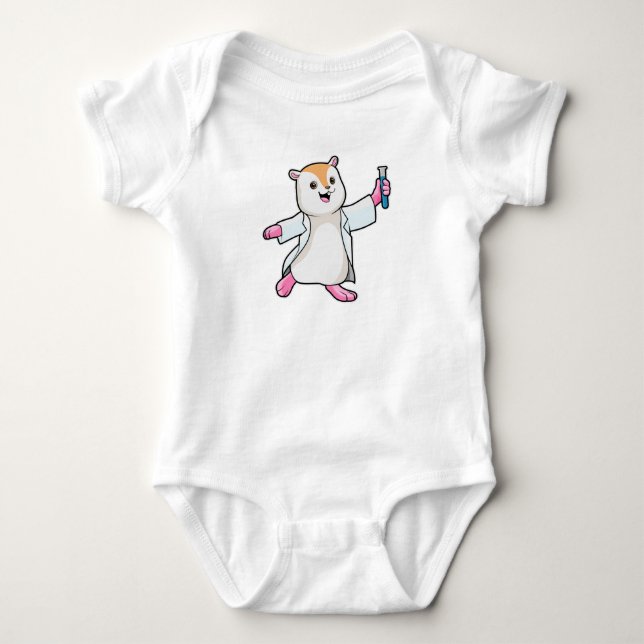 Body Hamster en tant que scientifique avec tube d'essai (Devant)