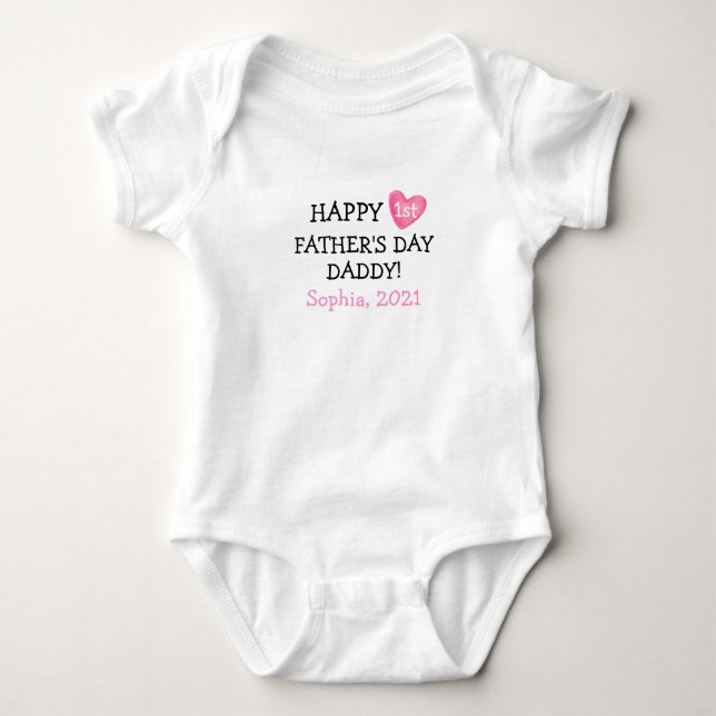 Body Happy First Fête des pères Baby Girl tenue (Devant)