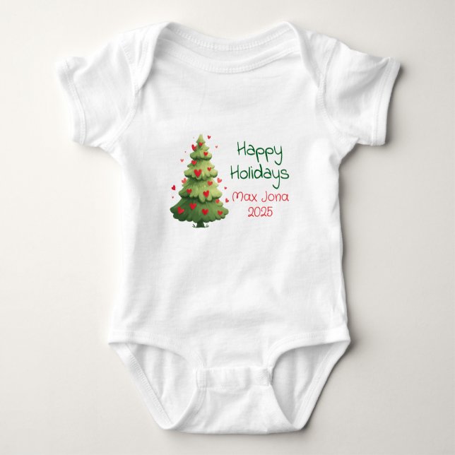 Body Happy Holidays 2025, Christmas Tree, Personalized  (Devant)