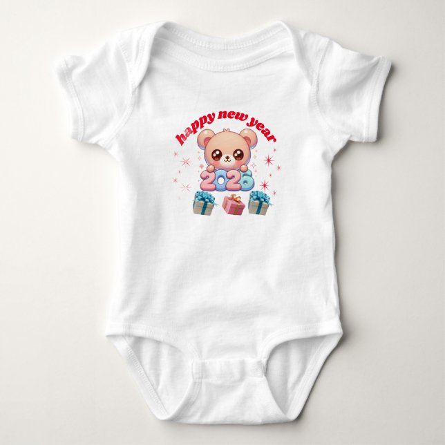 Body Happy New Year 2026 Baby Bodysuit  (Devant)