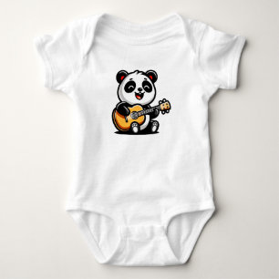 Body Happy Panda Guitarist - Cute Acoustic Music Design