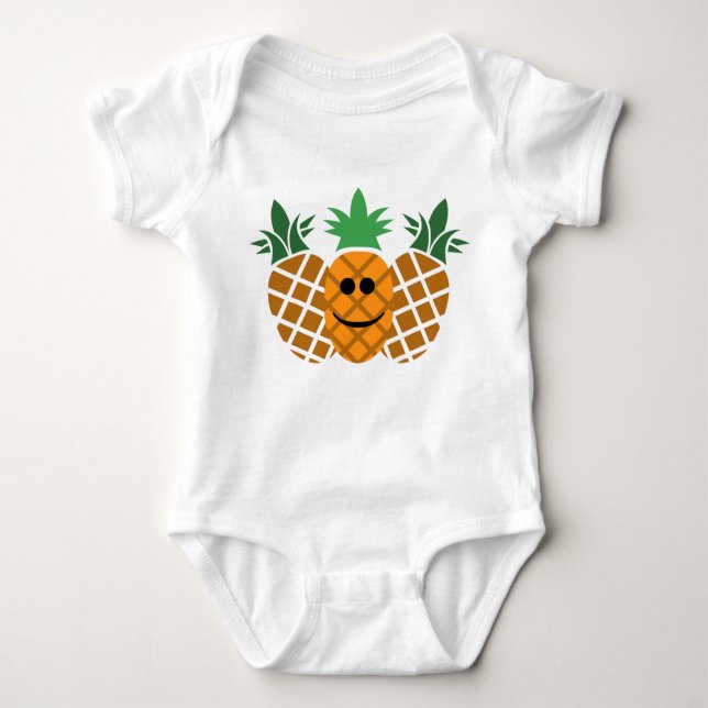 Body Happy Pineapple Design - Bodysuit Baby Jersey (Devant)