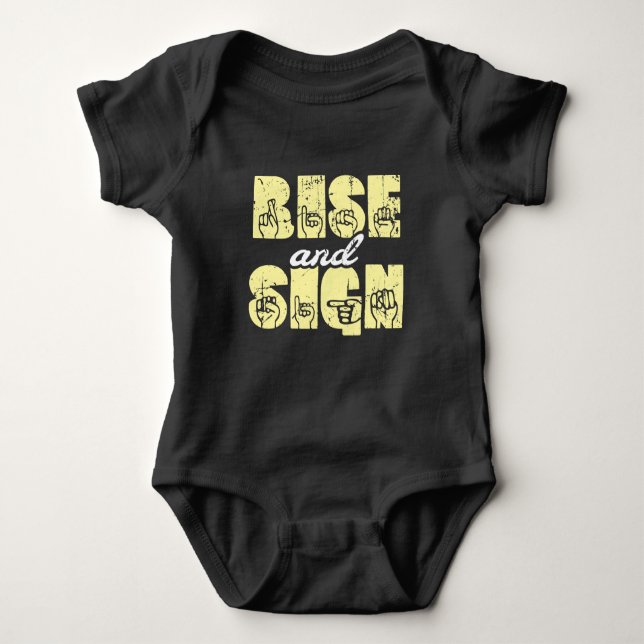 Body Hausse et signe d'ASL de langue des signes (Devant)