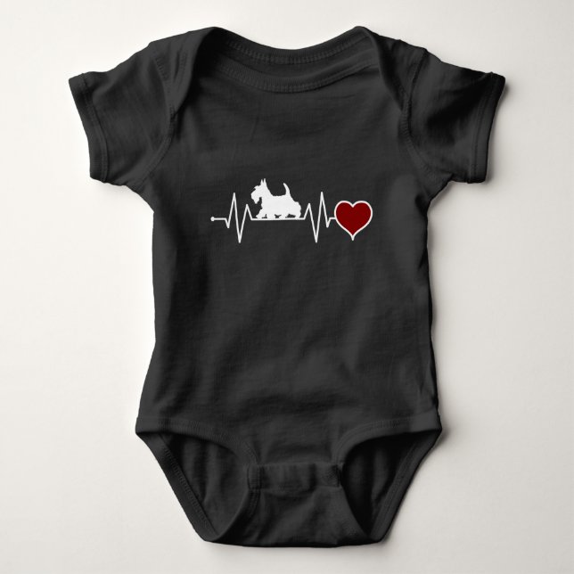Body Heartbeat Scottish Terrier Scottie cadeau Amoureux (Devant)