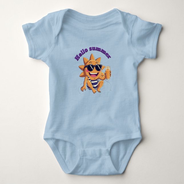 Body Hello summer  baby bodysuit (Devant)
