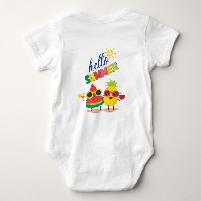Body "Hello summer" baby bodysuit (Dos)