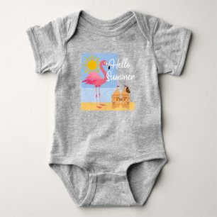 Body Hello Summer Pink Flamant rose Design - Baby Jerse