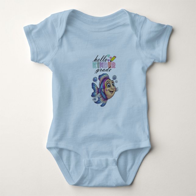 Body "Hello World" Bodysuit à thème poisson bébé (Créateur téléchargé)