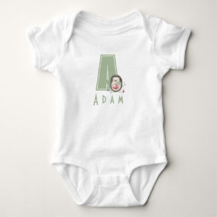 Body Hérisson sucré Lettre personnalisée A Bébé Bodysui