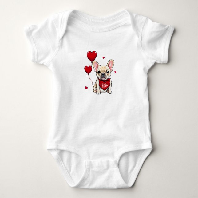 Body HEUREUSE SAINTE-VALENTIN ! mignon bulldog français (Devant)