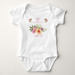 Body Hibiscus tropical rose Bébé floral en fleurs