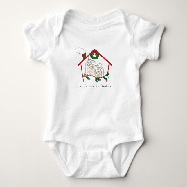 Body Hibou Noël mignon Enfants (Devant)