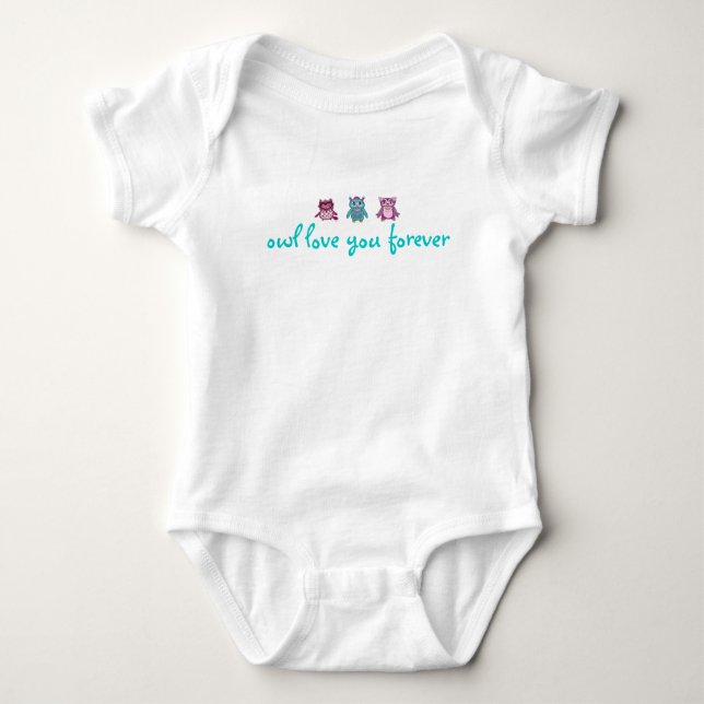 Body hibou pourpre, hibou, hibou bleu, amour de hibou (Devant)