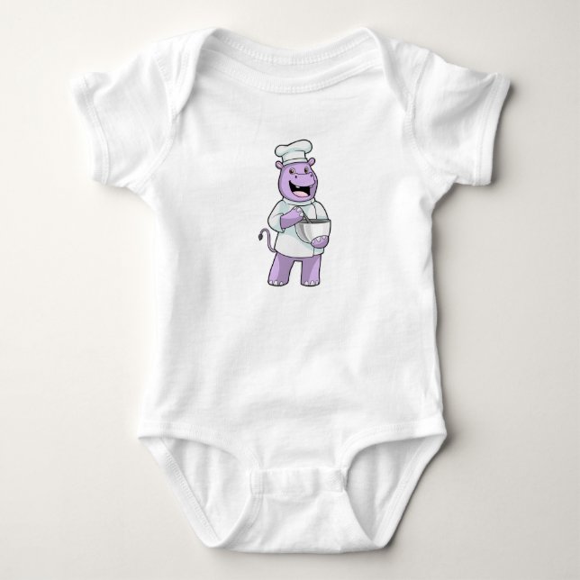 Body Hippo comme chef avec bol (Devant)