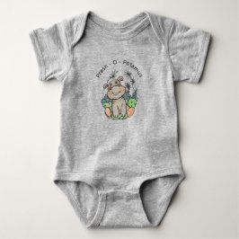 Body Hippo mignonne Animaux Un morceau Baby Bodysuit