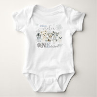 Hiver One-derland Animaux Arctiques Bleu 1er Anniv