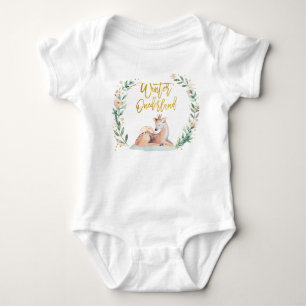 Body Hiver Onederland 1er anniversaire Deer Shirt Rompe