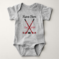 Hockey personnalisé Nom du bébé Naissance Année de