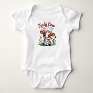 Body Holy Cow I'm Cute – Baby Cow Cartoon Design