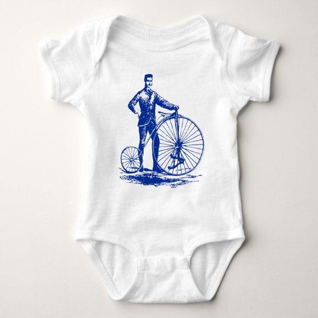Body Homme avec Penny Farthing - Marine (Devant)