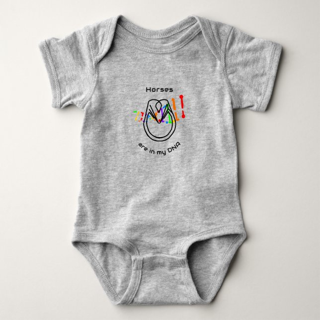 Body Horses Are In My DNA Baby Bodysuit T-Shirt  (Devant)