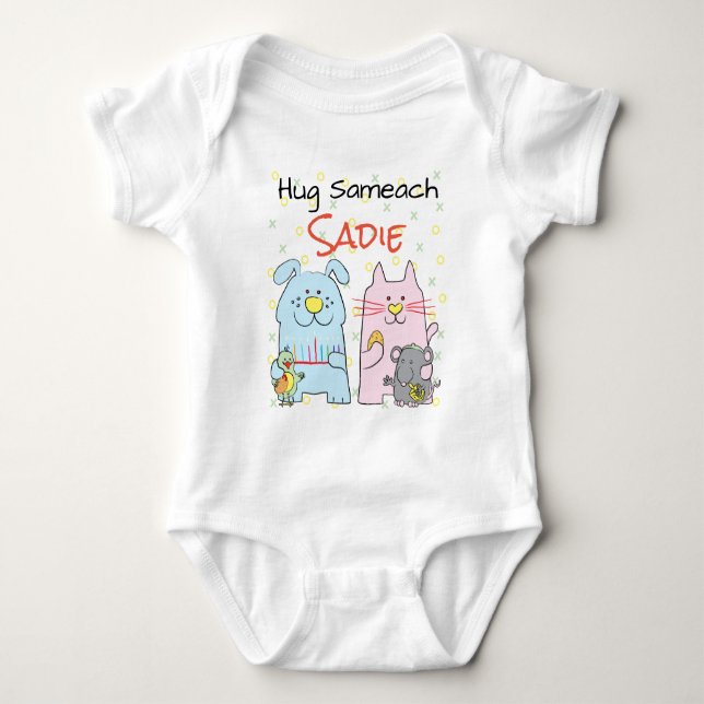 Body "Hug Sameach" pour bébé Hanukkah (Devant)