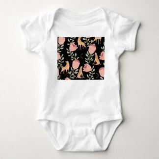 Body Hyena & Protea : Arrière - plan noir sans couture