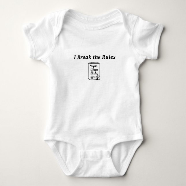 Body "I Break the Rules" T-Shirt amusant pour enfants - (Devant)
