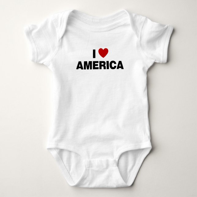 Body I Love America Baby Bodysuit (Devant)