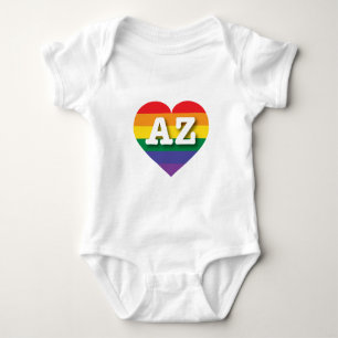 Body I Love Arizona Rainbow Heart
