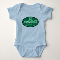 I Love Asphalt One Piece Baby Bodysuit - Bleu
