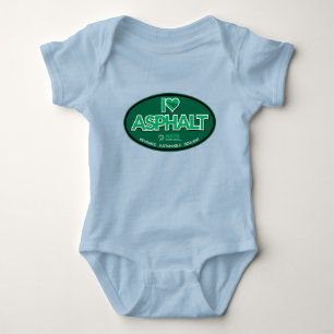 Body I Love Asphalt One Piece Baby Bodysuit - Bleu