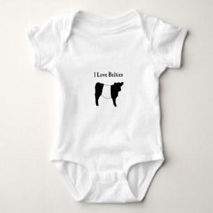 Body I Love Belties - Black White Belt Galloway Cows 