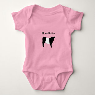 Body I Love Belties - Black White Belt Galloway Cows