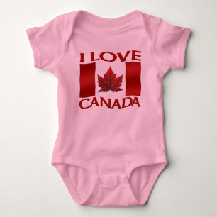 Body I Love Canada Creeper Baby Canada Chemise à un mor