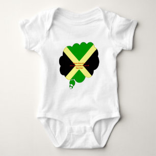 Body I Love Jamaica Text on Flag Art Print