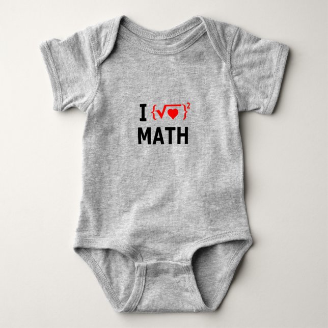 Body I Love Math White (Devant)