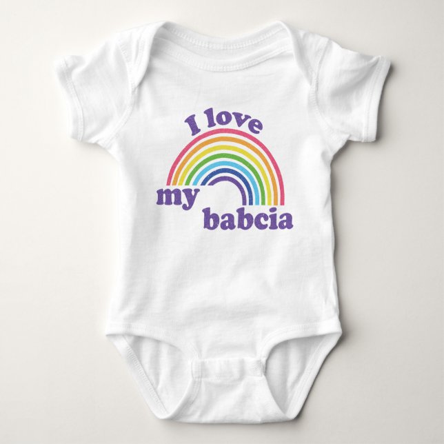 Body I Love My Babcia - Cute Rainbow  (Devant)