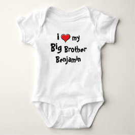 Body i Love my Big Brother personnalisées Baby Bodysuit