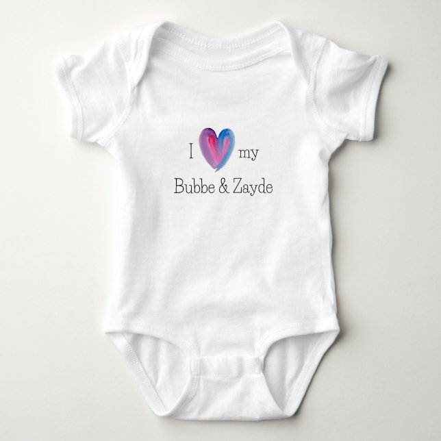 Body I Love My Bubbe and Zayde Baby Bodysuit (Devant)